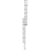 Günzburger Mehrzügige Steigleiter mit Rückenschutz (Bau) Stahl verzinkt 15,48m