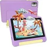 Ainmel Kinder Tablet 7 Zoll, Android Tablet für Kinder, 8GB RAM + 64GB ROM + 128GB erweiterbar, Dual-Kamera, Wi-Fi & Bluetooth, Type-C, Kids Tablet mit stoßfester Schutzhülle, Rosa