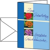 Sigel Geburtsstagskarten Blumen Trio DIN A6