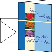 Sigel Geburtsstagskarten Blumen Trio DIN A6