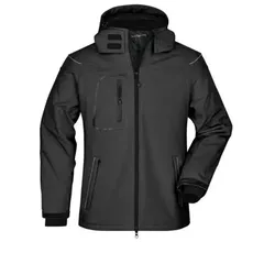 Herren Winter Softshelljacke JN1000, schwarz, Größe XXL - schwarz - XXL