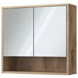 Vicco Badspiegelschrank Eliza, Viking Oak 70 x 65 cm mit 2 Türen