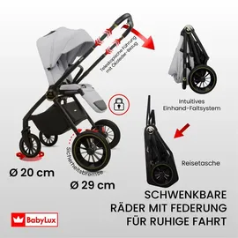 Babylux Kinderwagen Silber