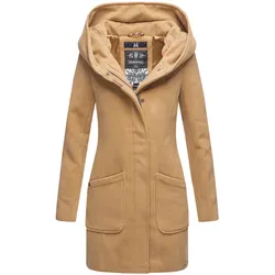 MARIKOO Damen Hochwertiger Wintermantel Mantel Trenchcoat Mit Kapuze Maikoo
