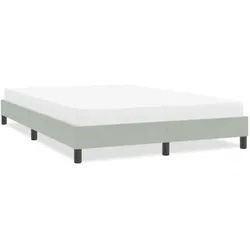 Bettgestell ohne Matratze Hellgrau 140x210 cm Samt