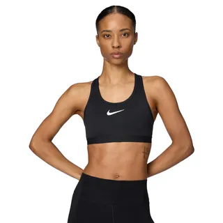 Nike Swoosh High Support verstellbarer Sport-BH ohne Polster Damen Black/Iron Grey/White S (A-C)