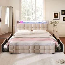 Flieks 180 x 200 cm Beige