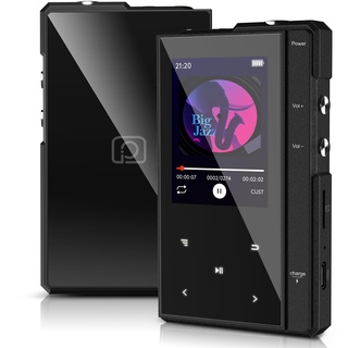 96 GB MP3 Player mit Bluetooth 5.0, Phinistec Z6 Digitaler Audioplayer mit Lautsprecher, 2,4 Zoll IPS Musik Player Super Akkulaufzeit, FM-Radio, E-Book, Video, Sprachaufnahme bis zu 256 GB