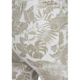 Stooker Tahiti Print Capri Slim Fit 7/8-Hose Beige 42W / 21L
