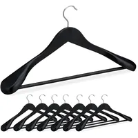Relaxdays Kleiderbügel, 8er Set, breite Schulter, Hosenstange, für Jacke,