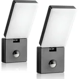 sebson 2x LED Aussenleuchte Bewegungsmelder Wand Leuchte anthrazit 15W SEBSON - Grau