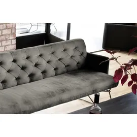 KAWOLA Sitzbank CHARME Velvet Grau 246 x 85 x 68 cm