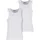 URBAN CLASSICS Ribbed Undershirt 2-Pack - weiß,