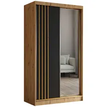 masseno Schwebetürenschrank NELVIA 120 x 216 x 61 cm Braun