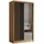 masseno Schwebetürenschrank NELVIA 120 x 216 x 61 cm Braun
