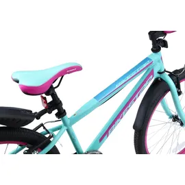 Bikestar Urban Jungle 24" türkis/pink Handbremsen