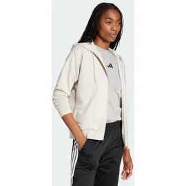 adidas Essentials Linear French Terry Damen Kapuzensweater, grau - L