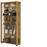 VCM my home Lumo Maxi Vitrine buche 8 Fachböden