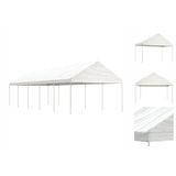 vidaXL Pavillon mit Dach Weiß 11,15x4,08x3,22 m Polyethylen