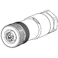 TE Connectivity 2120950-1 Sensor-/Aktor-Steckverbinder, unkonfektioniert M12 Buchse, gerade Polzahl