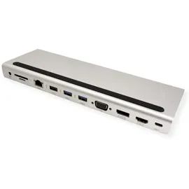 Value Dockingstation USB-C Dockingstation - USB Hub, Grau