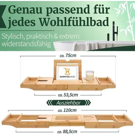 HEIMwert Badewannenablage Wannenablage Braun