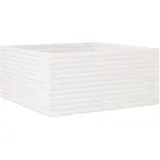 vidaXL Pflanzkübel Weiß 100x100x46 cm Massivholz Kiefer