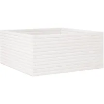 vidaXL Pflanzkübel Weiß 100x100x46 cm Massivholz Kiefer