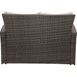 MeXo Polyrattan Lounge-Set 4-tlg. grau/hellgrau