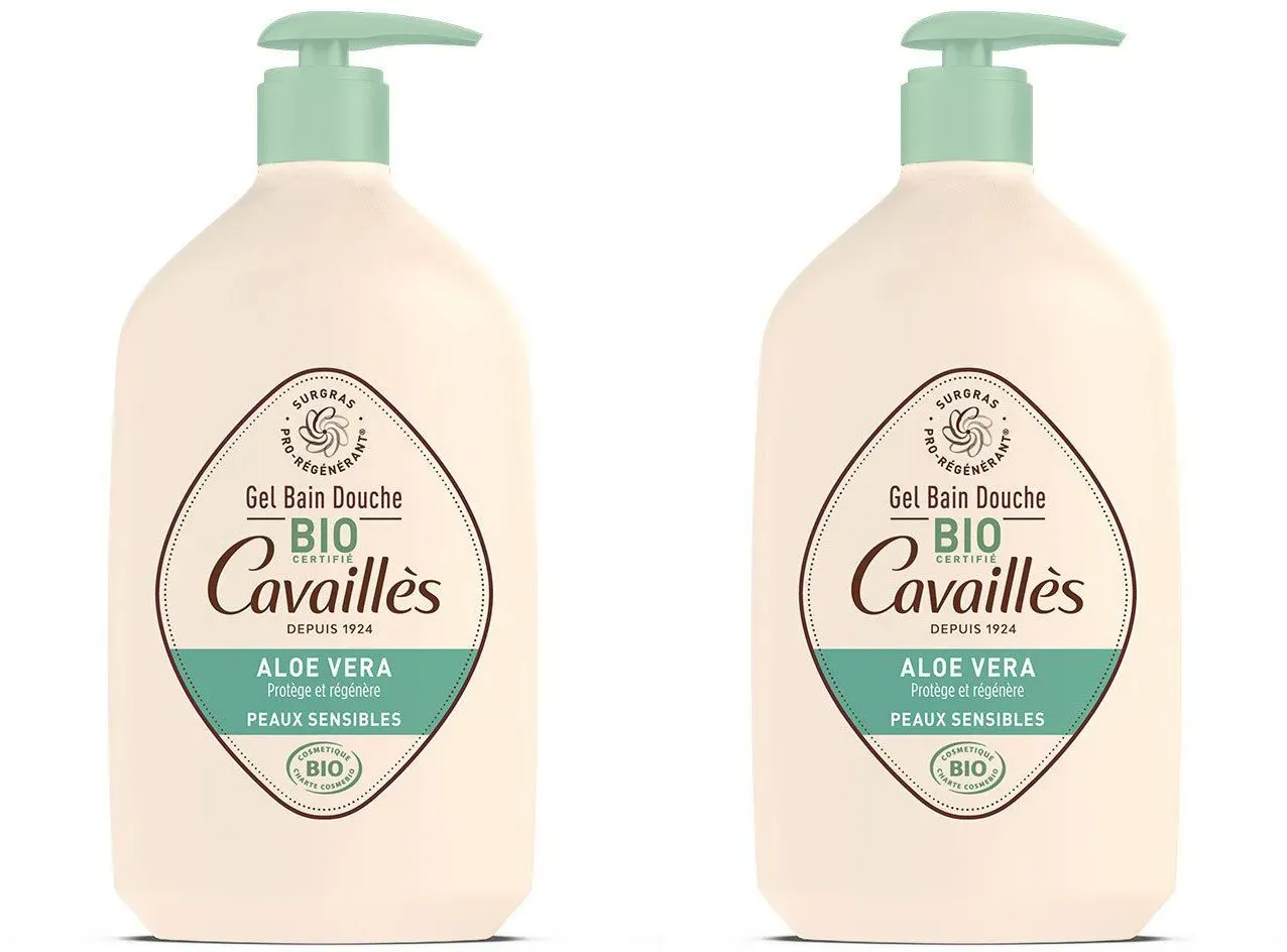 Rogé Cavaillès Gel Bain Douche certifié Bio Aloe Vera x2 2x1000 ml