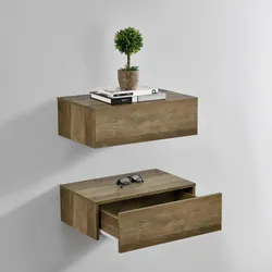 Wandregal Oslo 2er Set 46x30x15cm Holzfarben