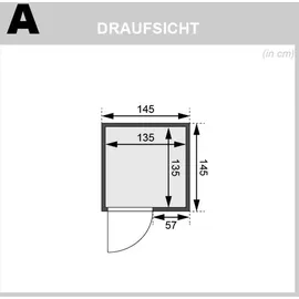Karibu Sandra inkl. 9 kW Ofen + ext. Steuerung + Dachkranz