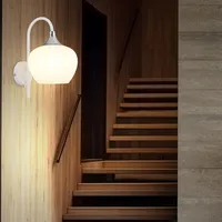 GLOBO Wandlampe Wandleuchte Flurlampe Schlafzimmerleuchte Glas opal Wohnzimmerlampe