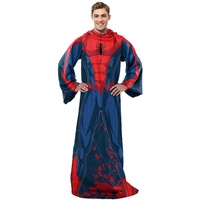 Northwest Spider-Man Spidey Webs Überwurfdecke für Erwachsene, seidig, bequem, mit Ärmeln, 122 x 180 cm