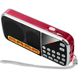 Mini Taschenradio FM/AM mit USB MP3 Player, kompakt tragbares Radio mit Akku & Kopfhöreranschluss für Zuhause & unterwegs
