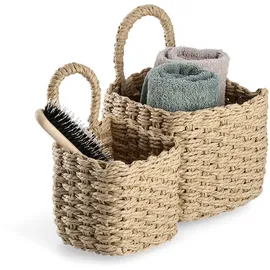 Zeller Aufbewahrungskorb mit Hängefunktion 15 x 15 x 15 cm beige