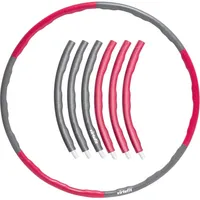 Fitness Hula Hoop Reifen - 100 cm - 1,2 kg - Rosa/Grau rot 100 CM