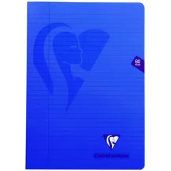 Clairefontaine 10x Mimesys, Heft A4 40 Blatt liniert mit Rand, Einband aus Polypropylen, Farben sortiert - Sortiert 303125C