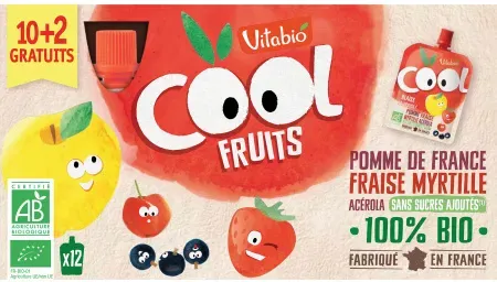 Vitabio Cool Fruit Apfel/Erdbeere/Heidelbeere 12x90g