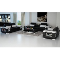 JVmoebel Sofa Moderne schwarz-weiße Sofagarnitur 3+1+1 luxus Möbel neu, Made in Europe schwarz