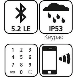 Burg Wächter 50711 Codeschloss IP53 beleuchtete Tastatur mit Pincode