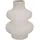 Intirilife Keramik Vase in Creme Weiß - 11.5 x 15.5 cm - Spiralvase Dekovase ideal für Blumen Pampasgras und Trockenblumen