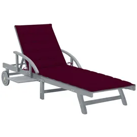 vidaXL Sonnenliege mit Auflage Akazie Massivholz