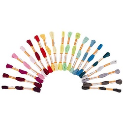 buttinette Qualitäts-Sticktwist "Fresh Summer", Inhalt: 20 Strängchen à 8 m