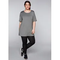 Sheego Trainingsshirt Funktionsshirt grau|grün 52/54