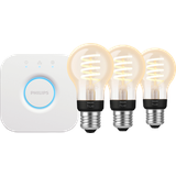 Philips Hue Filament White Ambiance Standard 3er-Pack + Bridge