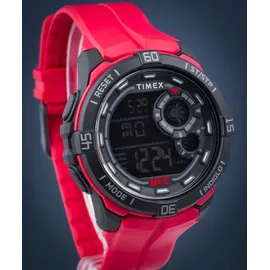 Timex UFC Rush Herren-Armbanduhr, 52 mm, rotes Armband, digitales Zifferblatt, schwarzes Gehäuse TW5M59200