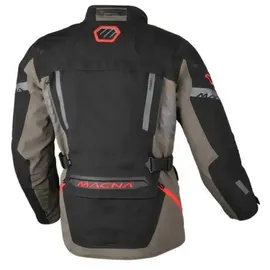 Macna Ultimax 2.0 Textiljacke wasserdicht - Schwarz/Schwarz/Dunkelgrau/Braun/Rot / XXL