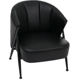 Mendler Sessel HWC-P30 Kunstleder 65 x 74 x 0 cm Schwarz