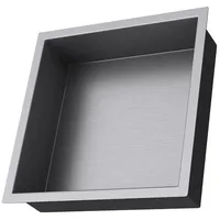 Doporro Wandnische Dusche Silber 30 x 30 cm Duschablage